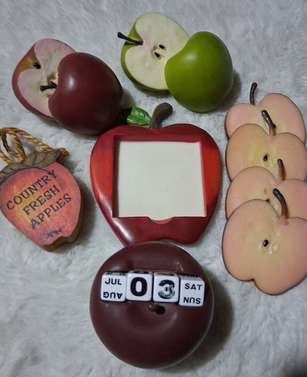 Country Fresh Apple Picture Frame with Decorative Apple Slices 11 piece set